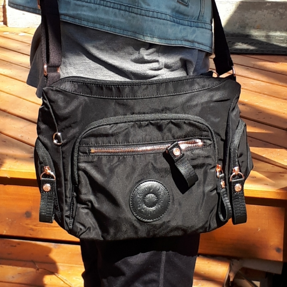 Kipling Black and Rose Gold Bag